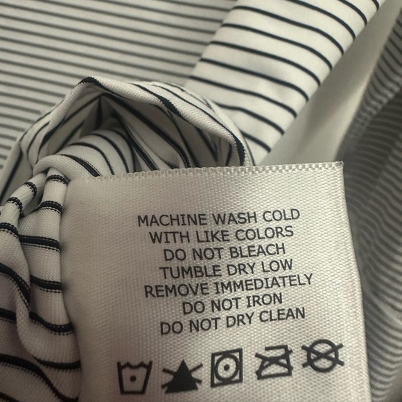 Coolibar Match Point Long Sleeve Tee Size Small Striped Performance Long Sleeve - Picture 6 of 7